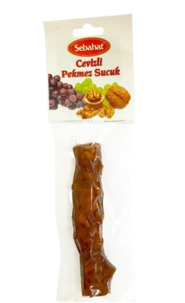 Sebahat Cevizli Pekmez Sucugu/ Saksanpähkinä- ja rypälemelassimakkara 80g - Turkish Delight & Halvat - 21340 - 1