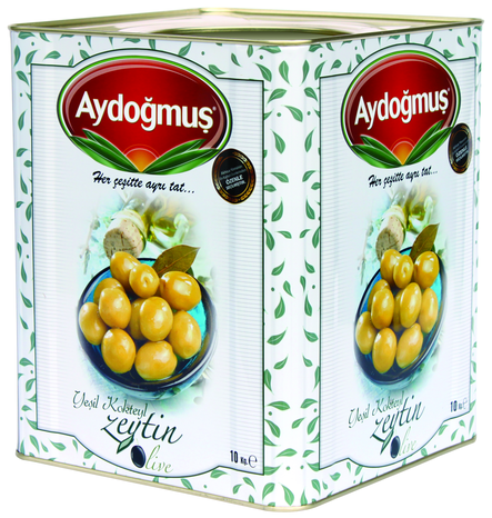 Aydogmus Kokteyl Yesil Zeytin / Vihreä oliivi 10kg TNK - Oliivisäilykkeet - 8430 - 1