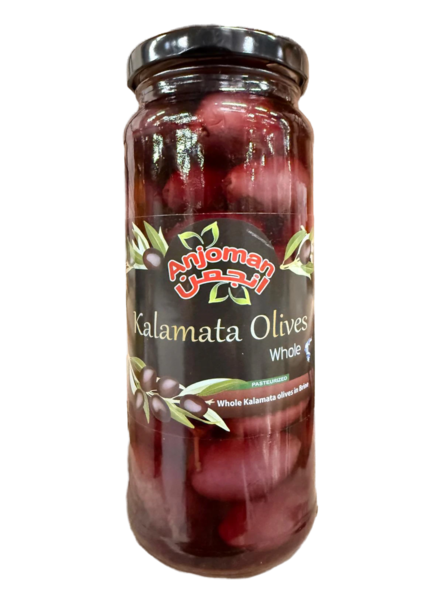 Anjoman Whole Kalamata Olives / Kokonaiset Kalamata-oliivit suolavedessä 340g - Oliivisäilykkeet - 19320 - 1