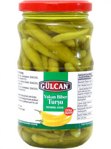 Gulcan Yakan Biber Tursu Hot/ Pepperoni Tullinen 320g CAM - Pepperonisäilyke - 18950 - 1