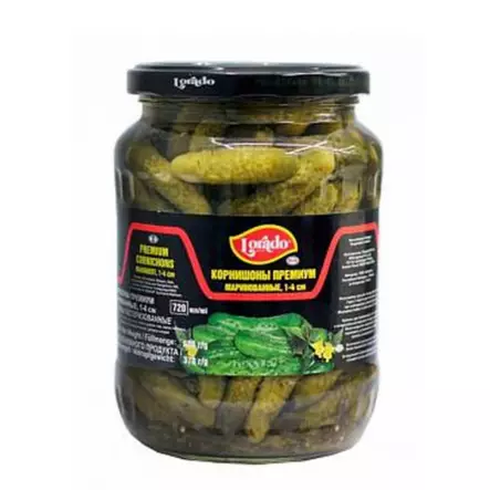 Lorado Cornishons 1-4cm / Marinoitu mini kurkku 720ml CAM - Kurkkusäilykkeet - 13640 - 1