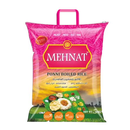 Mehnat Ponni Boiled Rice 5kg - Tummat ja täysjyväriisit - 11880 - 1
