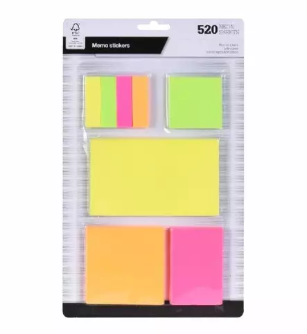 Neon Sheets Meno sticker nottes Muistilappu Paketti - Koti ja käyttötavara - 13040 - 1