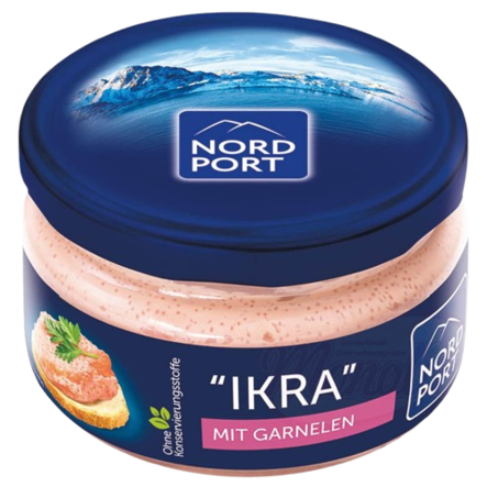 Nord Port Ikra/ Villakuorenmäti katkaravuilla 165g - Kala- ja äyriäissäilykkeet - 20820 - 1