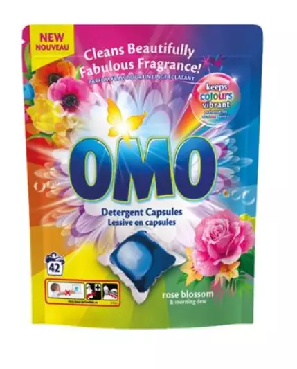 Omo Rose Blossom & Morning Dew Pyykinpesukapseli 42W 840g - Pyykinpesuaineet ja -tarvikkeet - 15700 - 1
