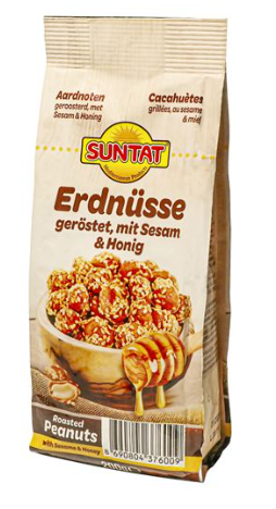 Suntat Roasted Peanuts w Honey / Paahdetut maapähkinät hunajalla 300g - Pähkinät - 20190 - 1