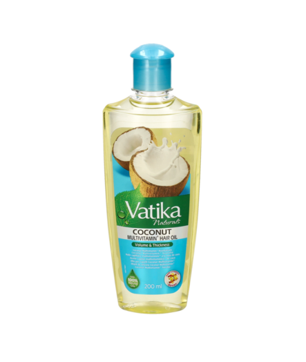 Vatika Naturals Multivitamin + Coconut Hair Oil/ Kookos hiusöljy 200ml - Kosmetiikka - 12290 - 1
