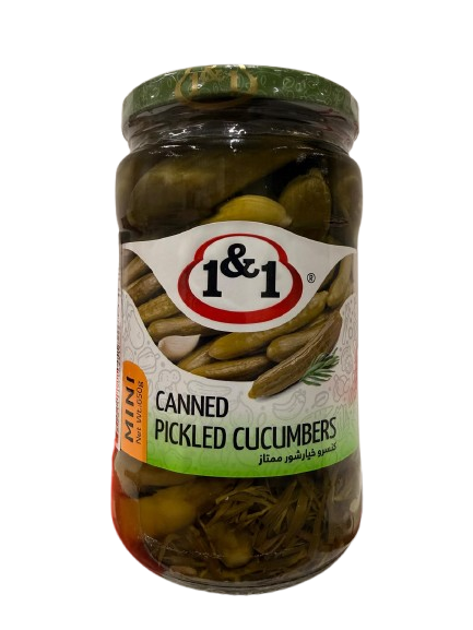 1&1 Mini Pickled Cucumbers / Suolakurkku 650g CAM - Kurkkusäilykkeet - 21080 - 1