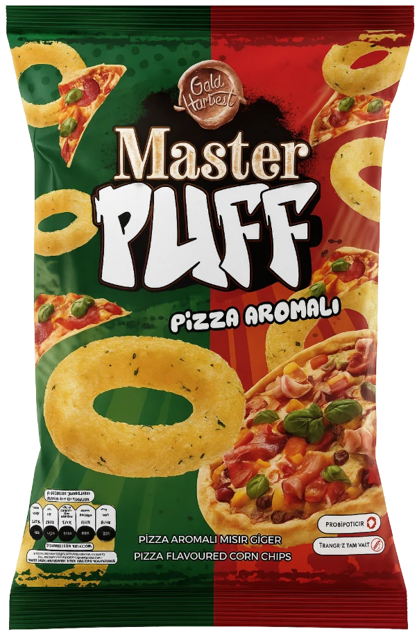 Gold Harvest Master Puff Pizza Flavour Sipsi 90g - Sipsit - 18550 - 1