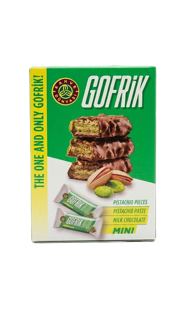 Kahve Dunyasi Gofrik Mini Pistachio Wafers with Milk Chocolate/ Patukka 50x12,5g - Patukat - 19920 - 1