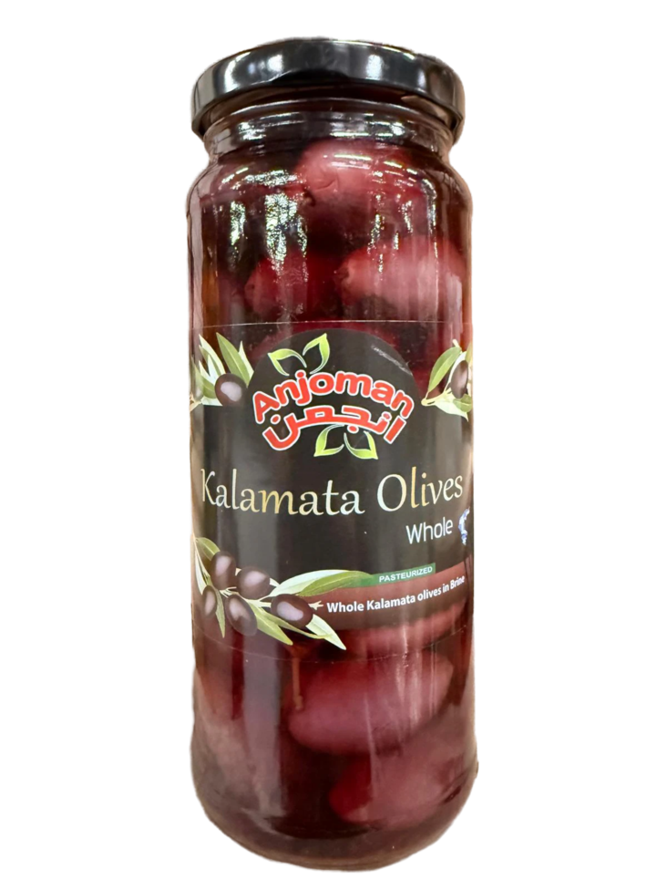 Anjoman Whole Kalamata Olives / Kokonaiset Kalamata-oliivit suolavedessä 340g - Oliivisäilykkeet - 19320 - 1