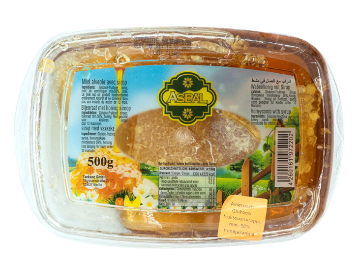 Asbal Petekli Bal Tabak / Hunajakenno 500g - Hunajat - 500 - 1