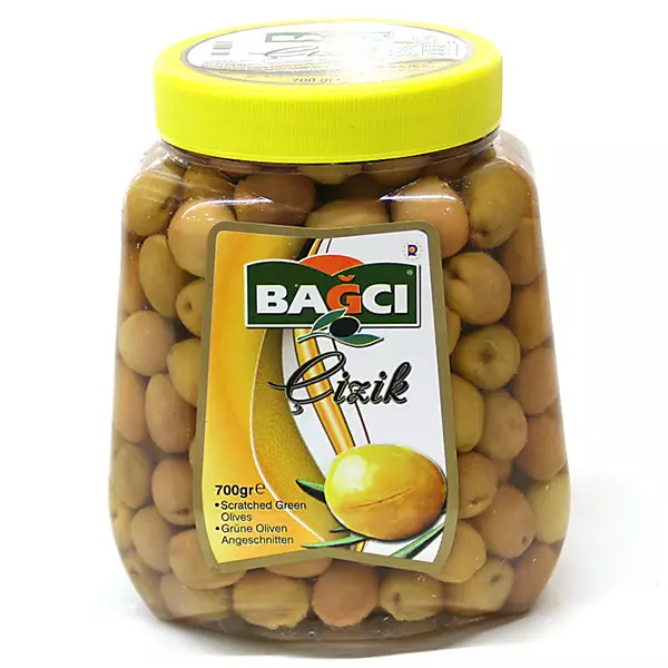 Bagci Cizik Yesil Zeytin / Rikottu vihreät oliivit 700g PET - Oliivisäilykkeet - 610 - 1