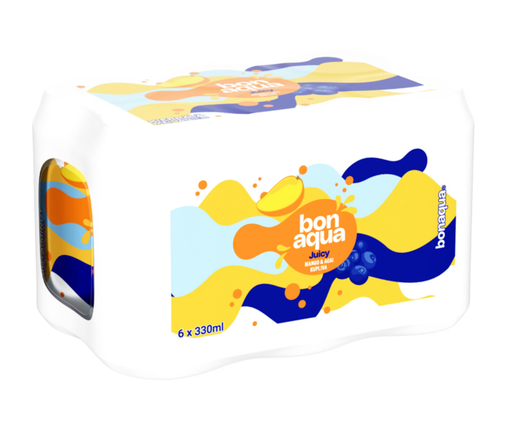 Bonaqua Juicy Mango-Acai Kivennäisvesi 6X330ml TNK - Kivennäis- ja lähdevedet - 19720 - 1