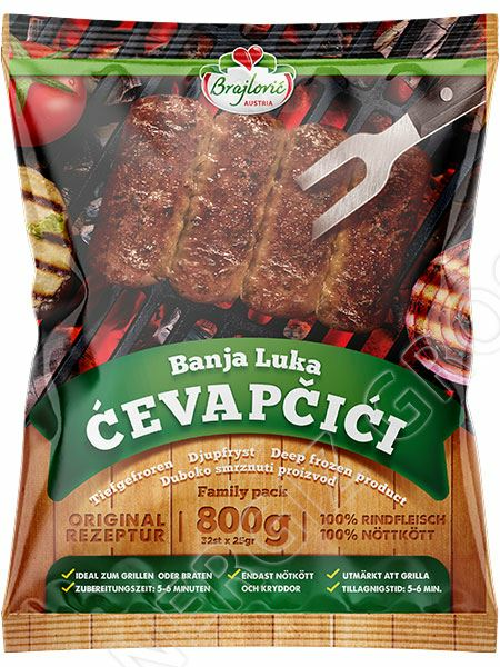 Brajlovic Cevapcici Banja Luka TK 800g - Nauta pakasteet - 7140 - 1