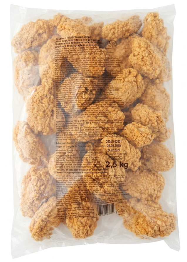 Wipsz Breaded chicken wings Halal/ Kanansiipi 2,5kg - Kana pakasteet - 20020 - 1