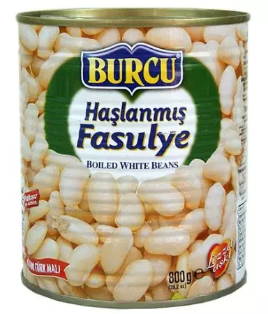 Burcu Haslanmis Fasulye / Valkoiset pavut suolaliemessä 800g TNK - Papu- ja linssisäilykkeet - 1070 - 1