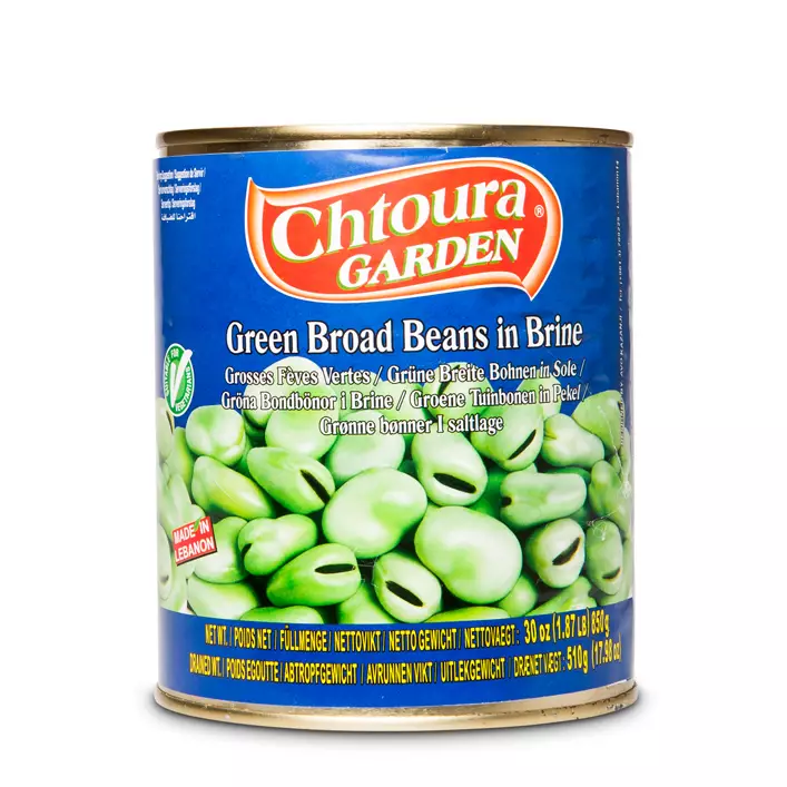 Chtoura Garden Green Broad Beans / Vihreä härkäpavut suolavedessä 850g TNK - Papu- ja linssisäilykkeet - 1360 - 1