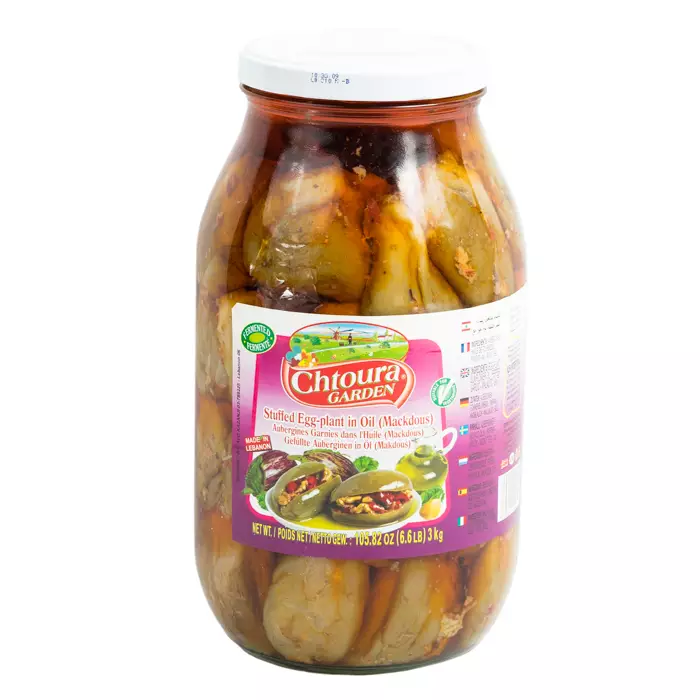 Chtoura Garden Stuffed Eggplant / Täytetty munakoiso (Makdous) 3000g CAM - Vihannessäilykkeet - 11490 - 1