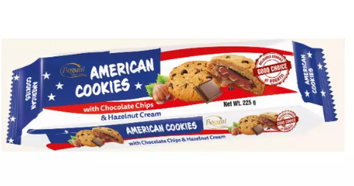 Cookies Big American Chocolate & Hazelnut Cream/ Keksi Kerma 225g - Täytekeksit ja vohvelit - 15750 - 1