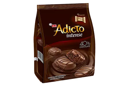 Eti Adicto Intense 40% Chocolate / Adicto Suklaakakku 144g - Täytekeksit ja vohvelit - 7870 - 1