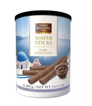 Feiny Biscuits Vohvelirulla Tummalla Suklaakermalla 400g - Täytekeksit ja vohvelit - 13930 - 1