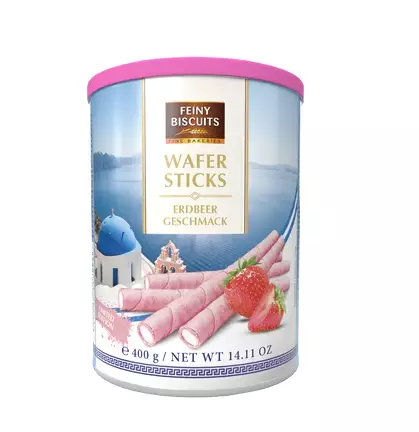 Feiny Biscuits Vohvelirulla Mansikankermalla 400g - Täytekeksit ja vohvelit - 13940 - 1