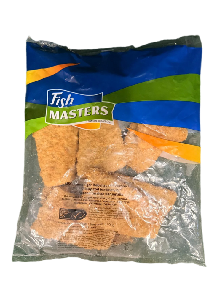 Fish Master Crispy Cod Lemonstyle/ Rapea Turska Sitruunalla 1kg - Pakastekalat - 18840 - 1