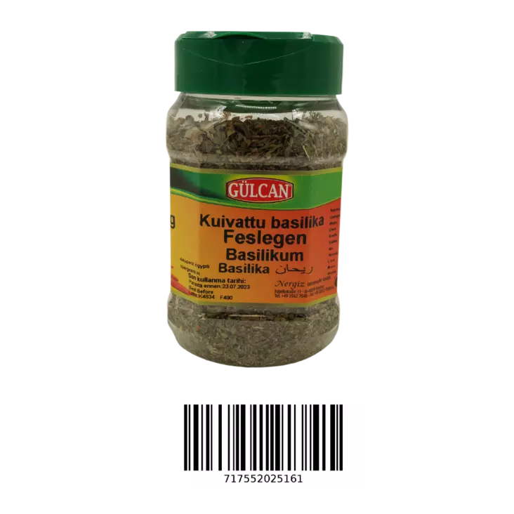 Halime Baharat Feslegen/ Basilika 60g - Yleismausteet - 2730 - 1