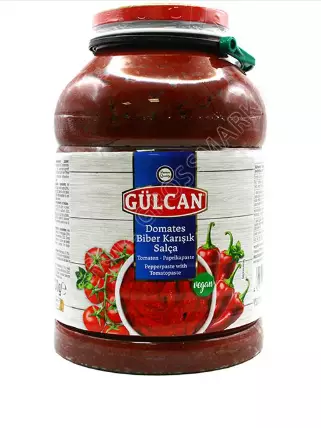 Gulcan Biber Domates Karisik Salca / Paprika-tomaattipyree 4300g PET - Tomaatti- ja paprikasäilykkeet - 15930 - 1