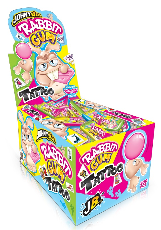 Johny Bee Rabit Tatuointi Purukumi 200kpl - Purukumit - 17060 - 1