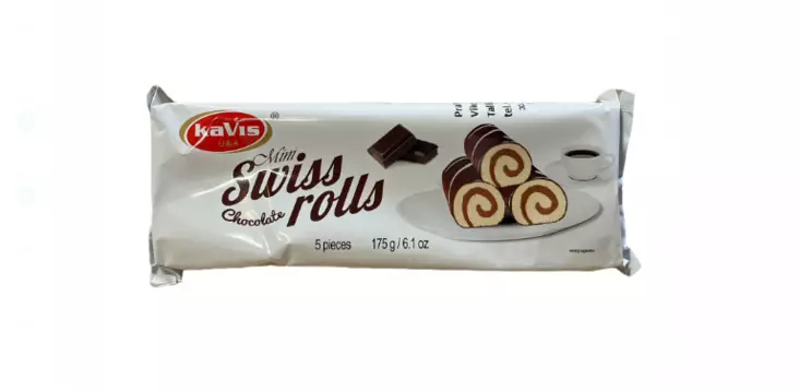 Kavis Mini Swiss Rolls Chocolate / Suklaa käärretorttu 175g - Täytekeksit ja vohvelit - 12830 - 1