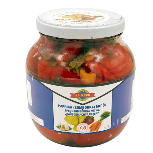 Kelmendi Somborka mit Öl/ Somborka-paprika öljyssä 2,5kg - Tomaatti- ja paprikasäilykkeet - 3340 - 1