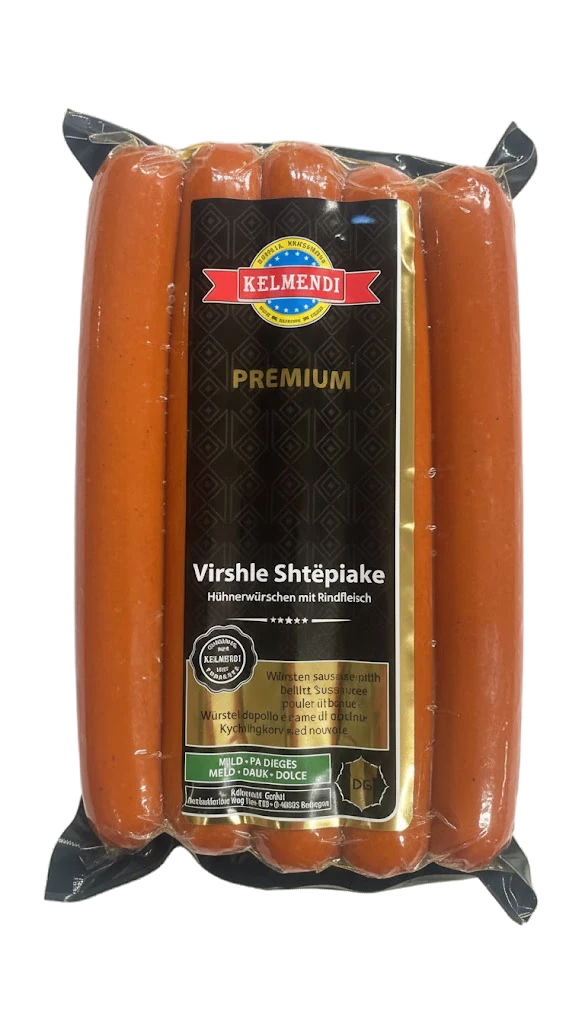 Kelmendi Virshe Mild/ Kanamakkara naudanlihalla 800g - Kana leikkeleet ja makkarat - 19280 - 1