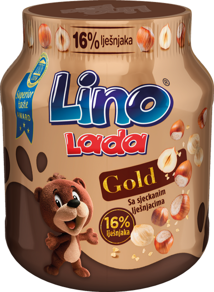 Lino Linolada Gold Hazelnut/ Hasselpähkinä levite 350g - Makeat levitteet ja pähkinälevitteet - 21450 - 1