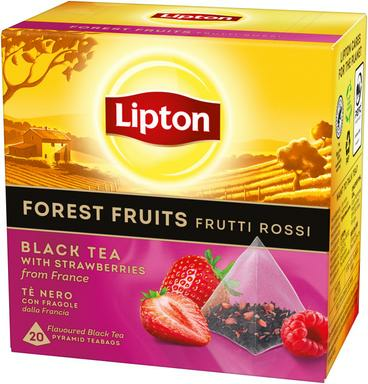 Lipton Black Tea with Forest Fruit Strawberry Musta tee 20ps 30g - Musta tee - 17370 - 1