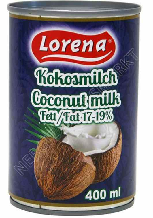 Lorena Coconut Milk/ Kookosmaito 17-19% 400ml TNK - Kastikkeet - 15970 - 1
