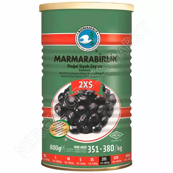 MB 2XS Elit Siyah Zeytin / Musta Oliivi 800g TNK - Oliivisäilykkeet - 5960 - 1