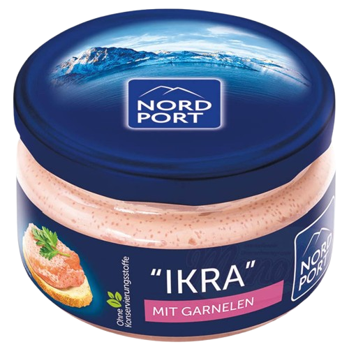 Nord Port Ikra/ Villakuorenmäti katkaravuilla 165g - Kala- ja äyriäissäilykkeet - 20820 - 1