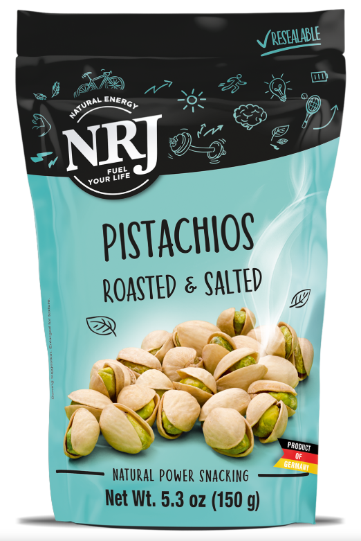 NRJ Pistachios Roasted&Salted / Pistaasipähkinä paahdetut&suolatut 150g - Pähkinät - 21610 - 1