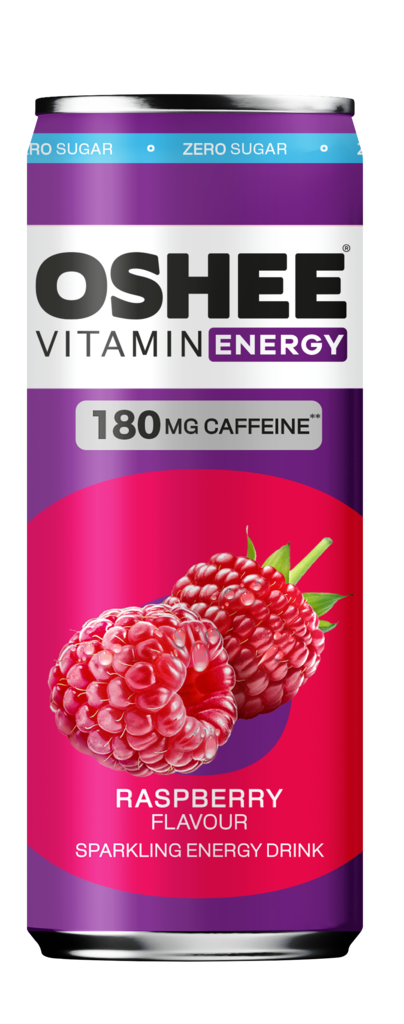 Oshee Raspberry Zero Sugar Energiajuoma 330ml TNK - Energiajuomat - 19880 - 1