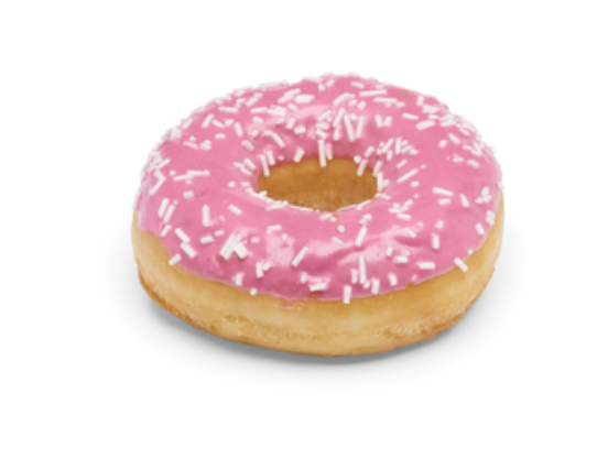 Schulstad Mansikkakuorrutteinen Donitsi 48x60g - Makeat leivonnaiset - 19820 - 1