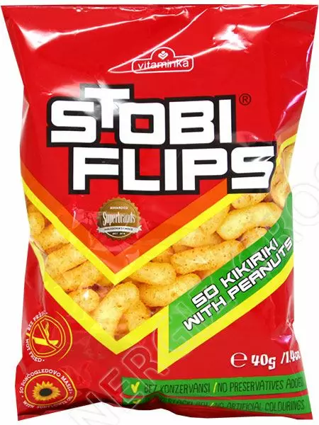 Stobi Vitaminka Flips / Maissinaksut 40g - Sipsit - 8970 - 1