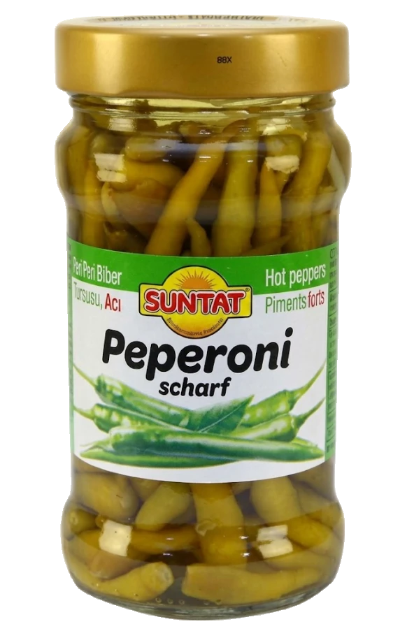 Suntat Piri Piri Biber Tursu / Chilipaprikat suolaliemessä 326ml CAM - Pepperonisäilyke - 20730 - 1