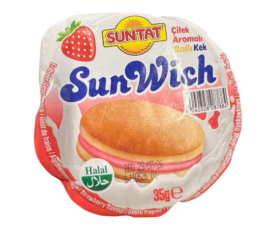 Suntat SunWich Cilek Aromali / Mansikka makuinen keksi 35g - Maidot - 20200 - 1