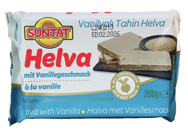 Suntat Vanilla Helva/ Vanilja Helva 200g - Turkish Delight & Halvat - 19050 - 1
