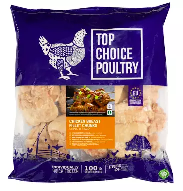 Top Choice Poultry Chicken Breast Fillet Chunks / Kanan rintafileepalat 2kg - Kana pakasteet - 15110 - 1