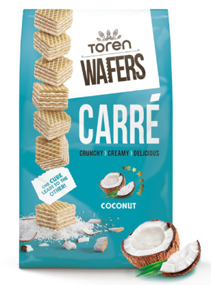 Toren Wafers Carre Coconut Cream / Kookosvohvelikeksi 250g - Täytekeksit ja vohvelit - 20300 - 1