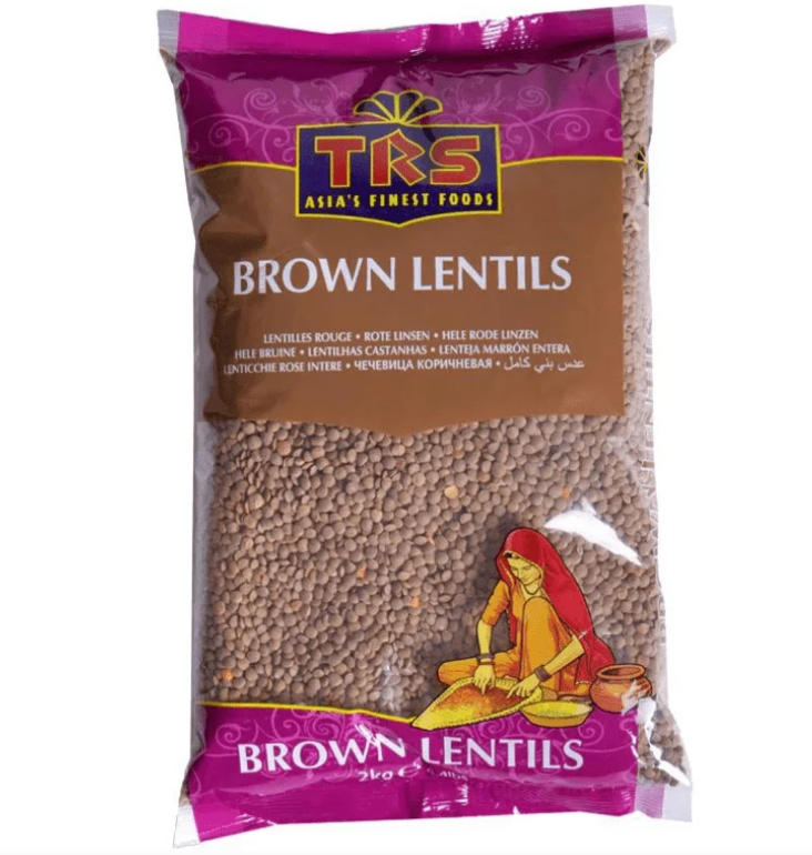 TRS Lentils Brown Whole (Masoor)/ Ruskeat Linssit 2kg - Linssit - 17760 - 1