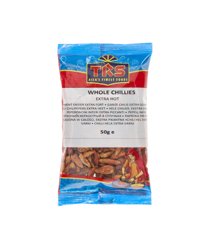TRS Whole Chilies/ Kuivattu Chili Extra Tulinen 50g - Chilimausteet - 4770 - 1